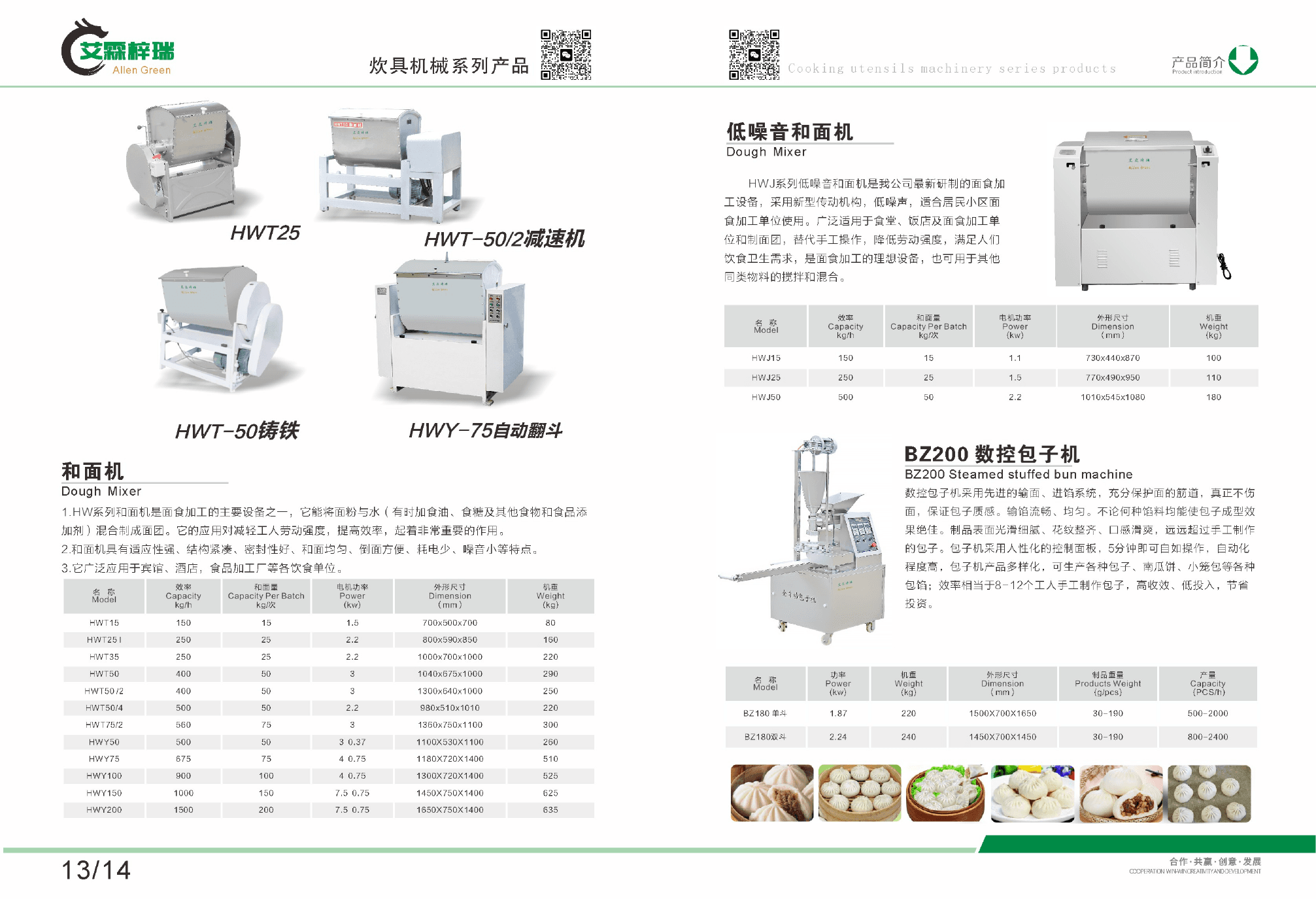Dough Mixer And Steamed Bun Machines